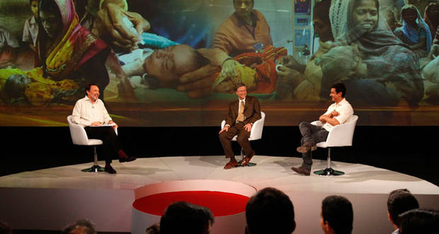 Bill Gates and Aamir Khan discuss better healthcare and sanitation